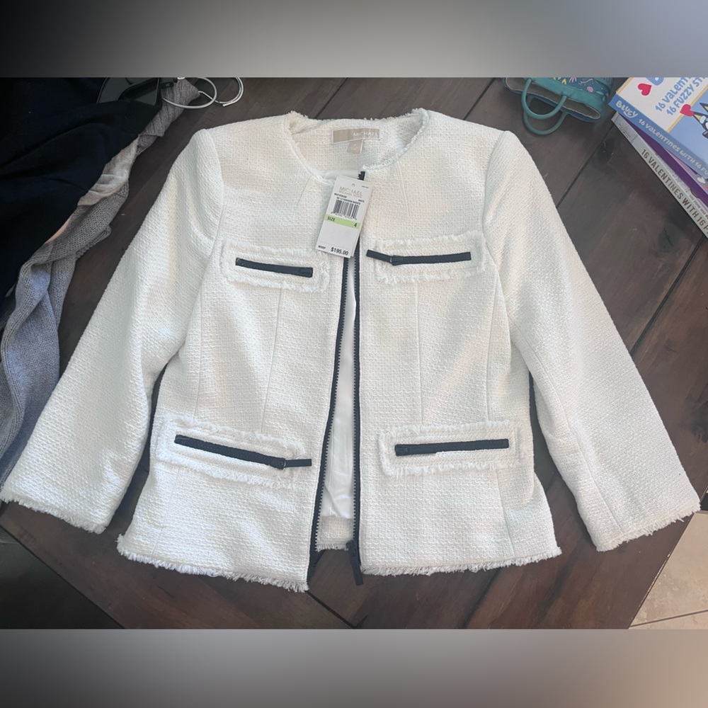 Michael Kors Cotton Tweed Blazer